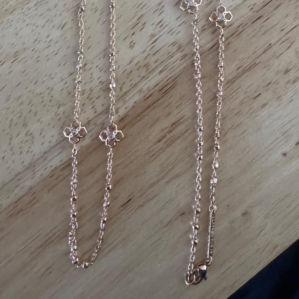Kendra Scott Rose Gold Long Rue Necklace